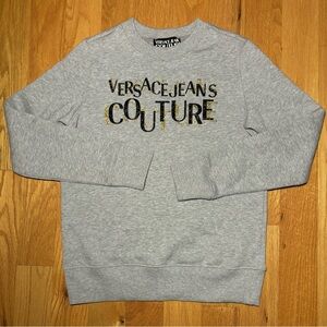 Versace Gold Outlined Logo Sweatshirt